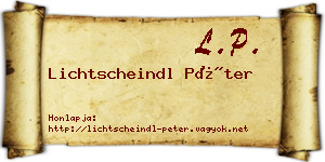 Lichtscheindl Péter névjegykártya